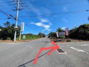 赤城ブルーベリー園に向かう道